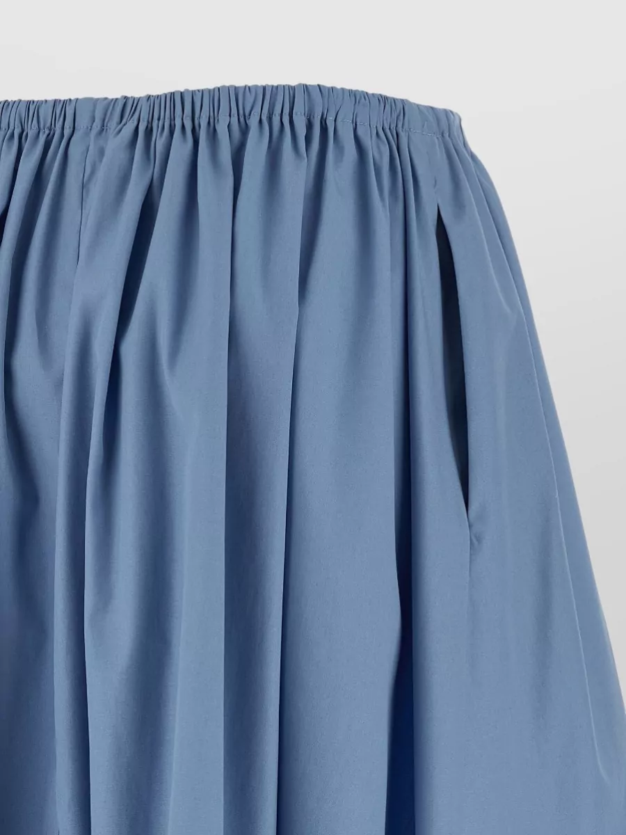 Marni Poplin Skirt Featuring Gathered Fabric Detail