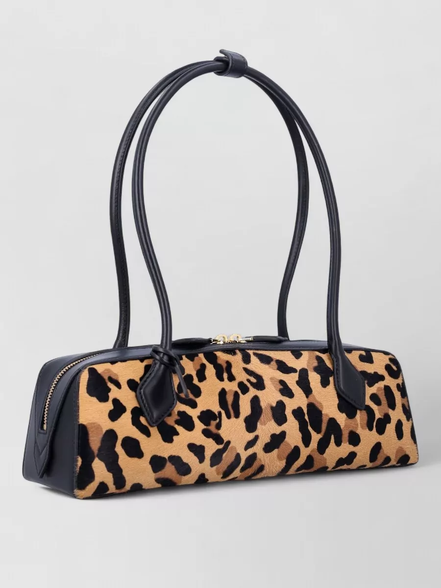 Alaïa Medium Leopard Shoulder Bag Long Handles