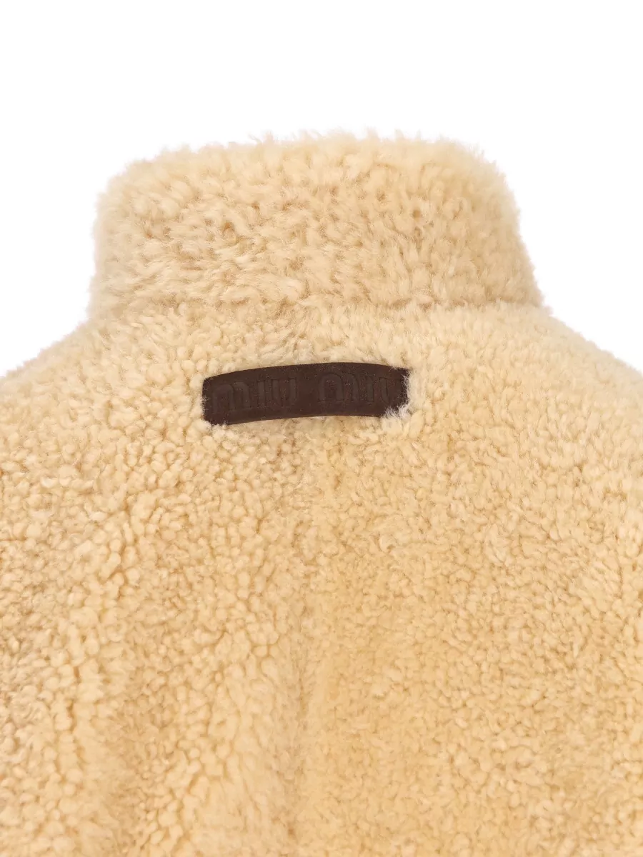 Miu Miu Shearling Cropped Coat