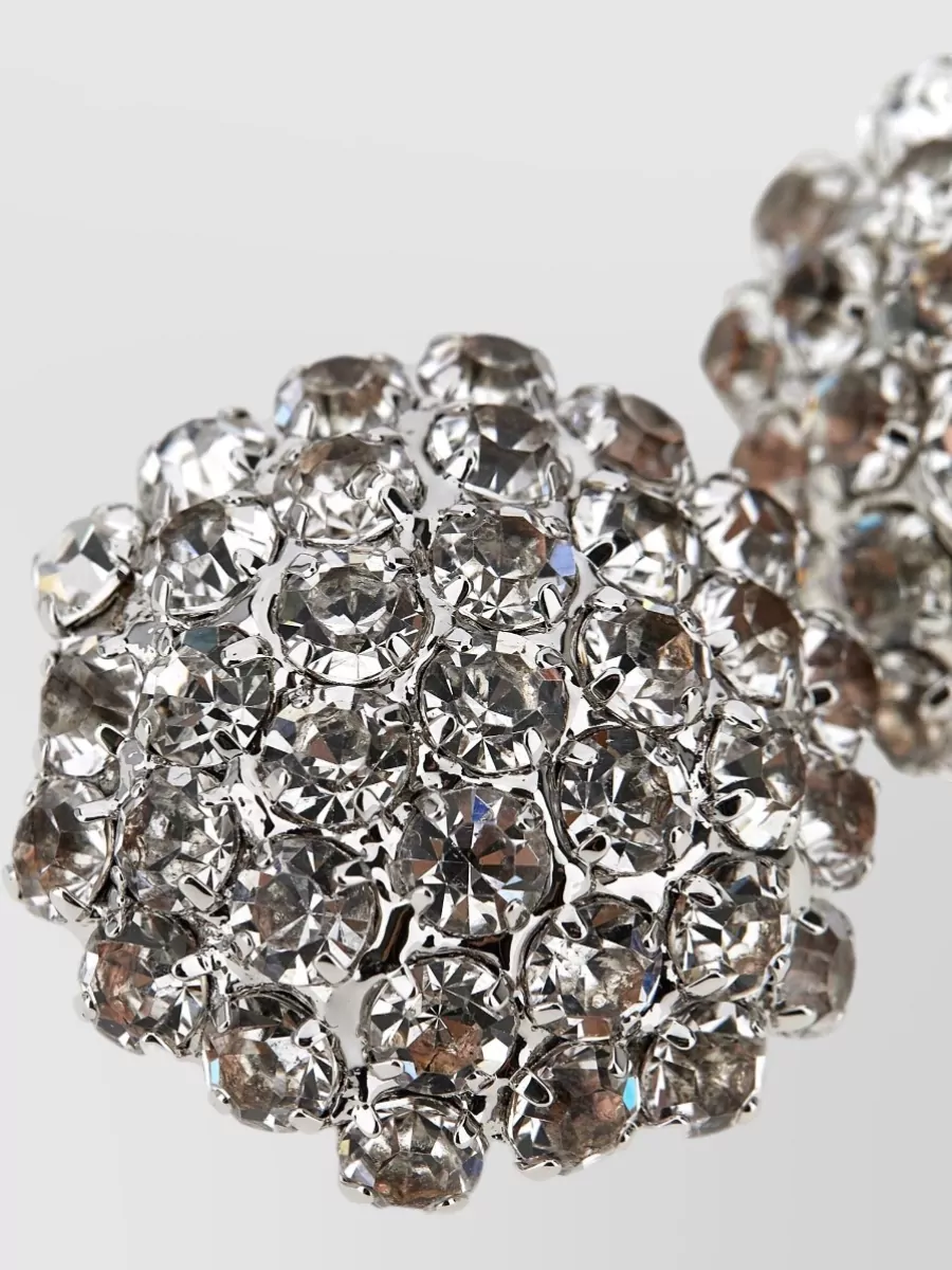 Self-Portrait Crystal-Embellished Floral Stud Earrings