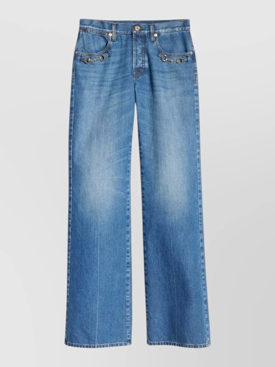 Gucci denim low-rise bootcut jeans