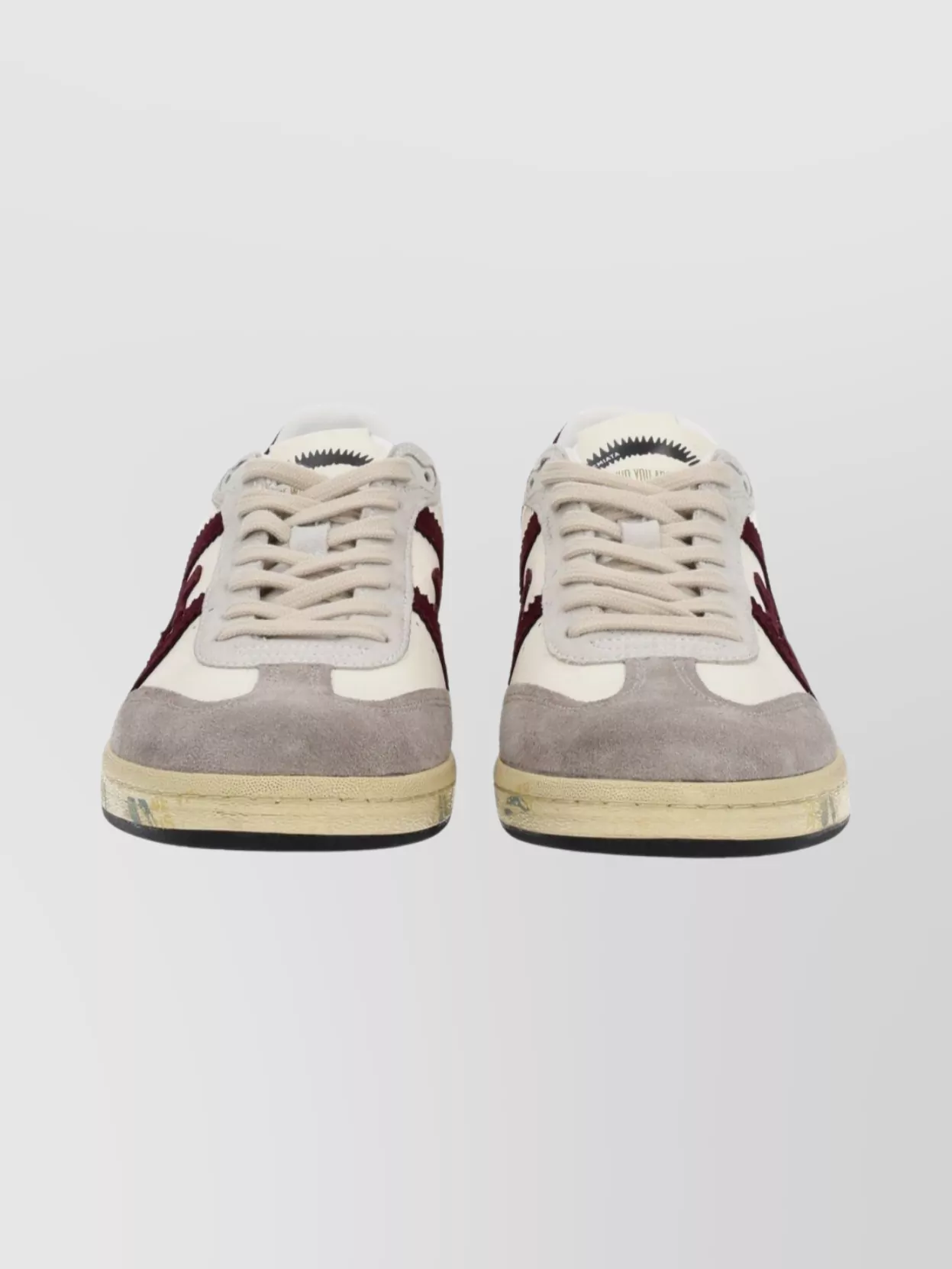 Premiata Sneakers With Contrast Heel Tab And Rubber Sole