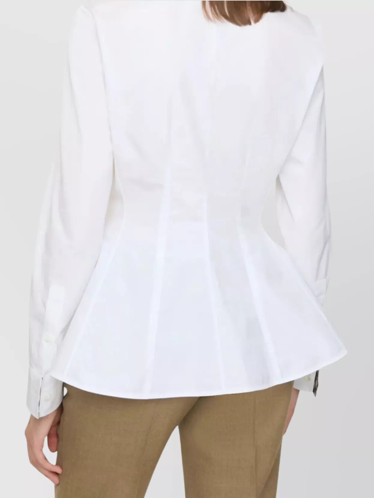 Burberry Eliza Cotton Shirt With Drop Waist Clothing In White