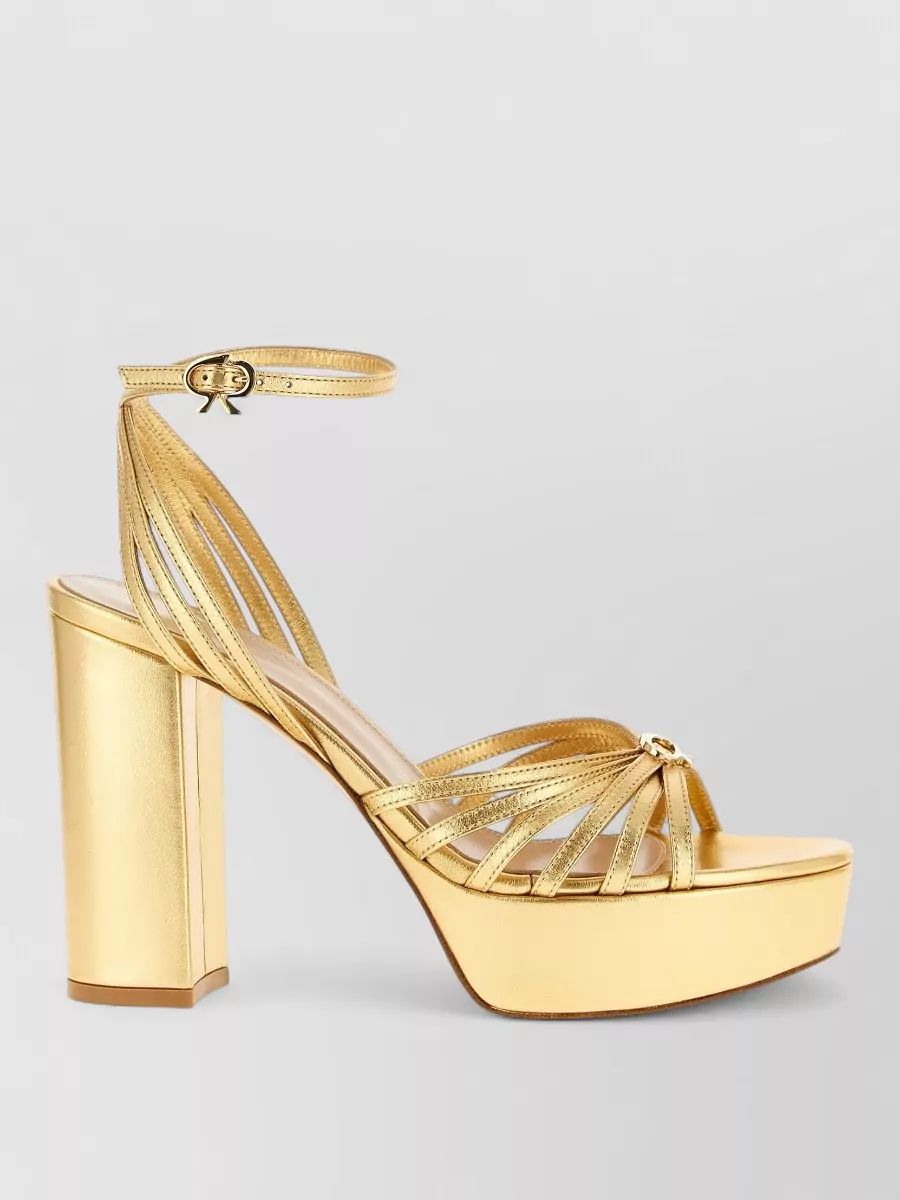 Gianvito Rossi Rita Sandals Open Toe Block Heel