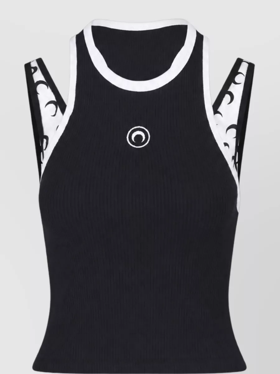 Marine Serre Jersey layered tank top