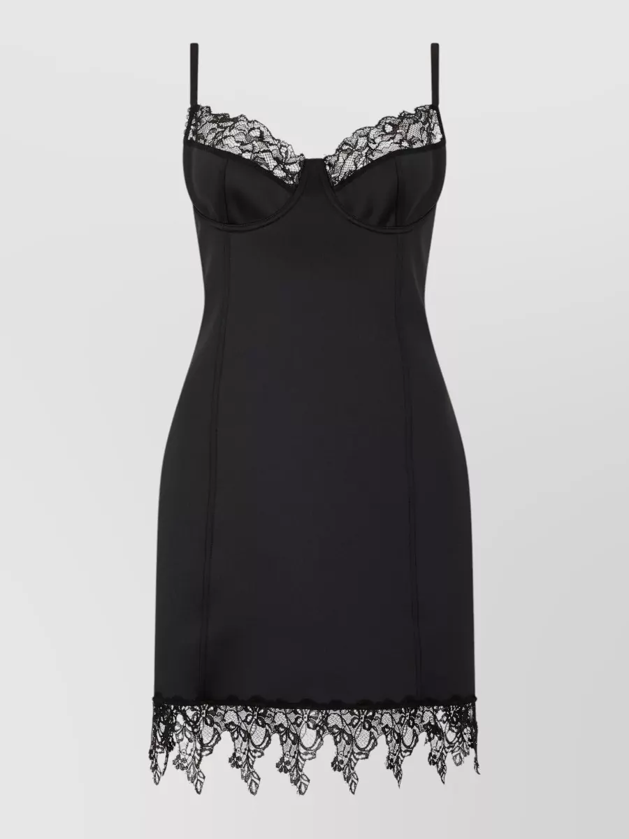 Blumarine Short lingerie dress lace trim detail | The Fashion Square