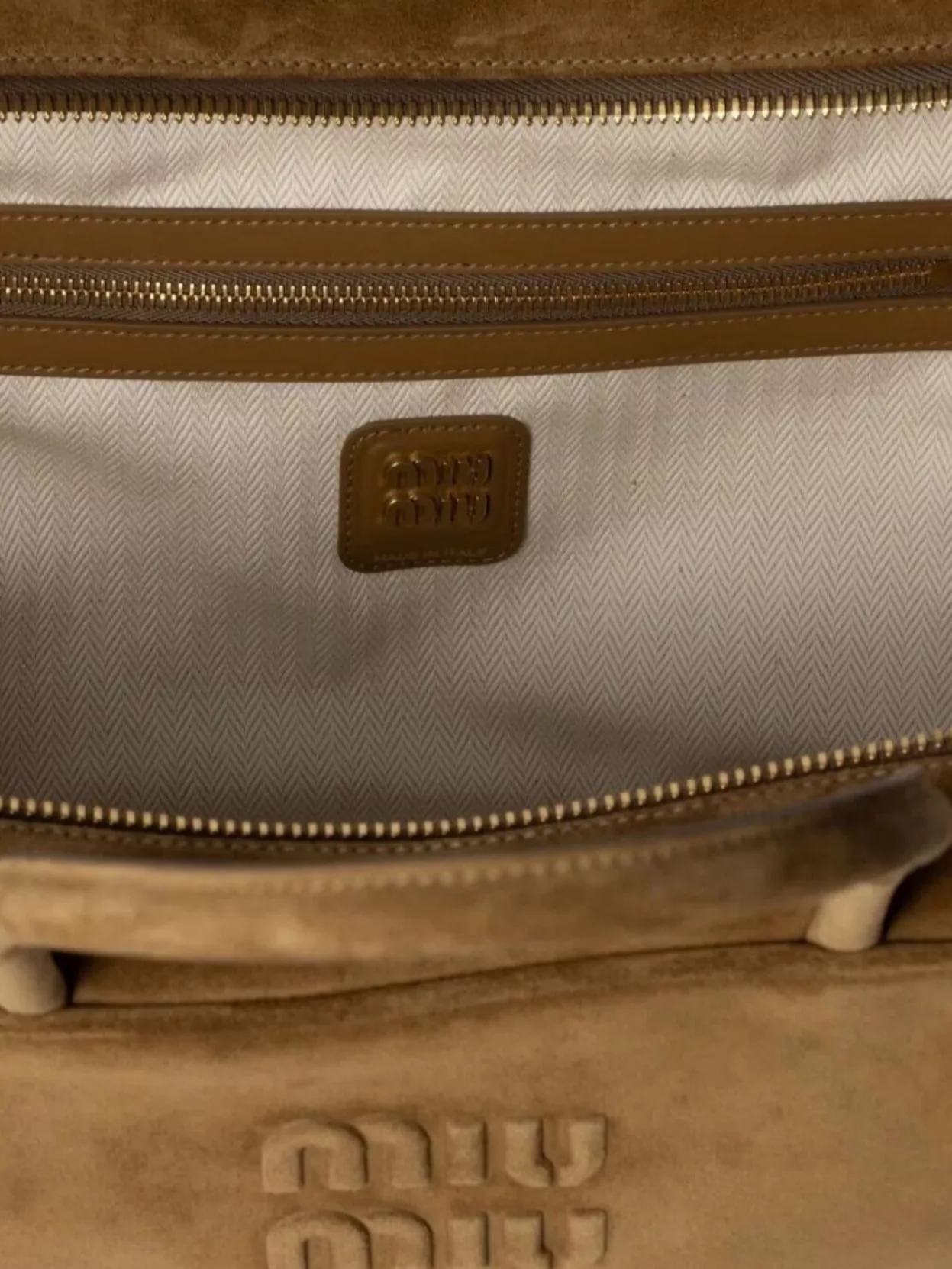Miu Miu Luxe Suede Tote Bag