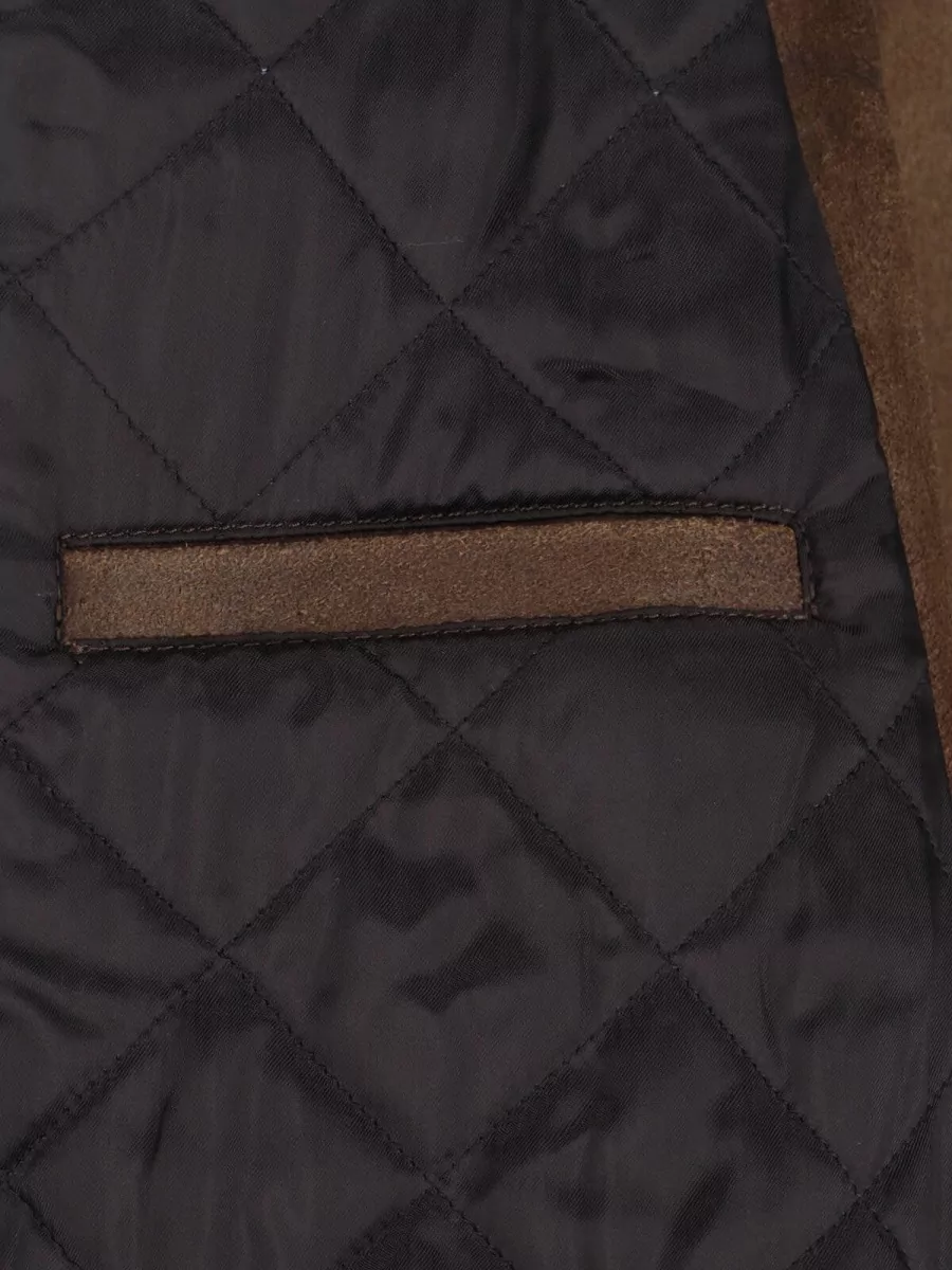 Mm6 Maison Margiela Suede Jacket With Belted Waist And Pockets