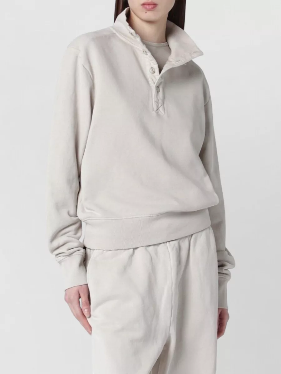 Entire Studios Cotton Sweatshirt High Collar Long Sleeves In Multi