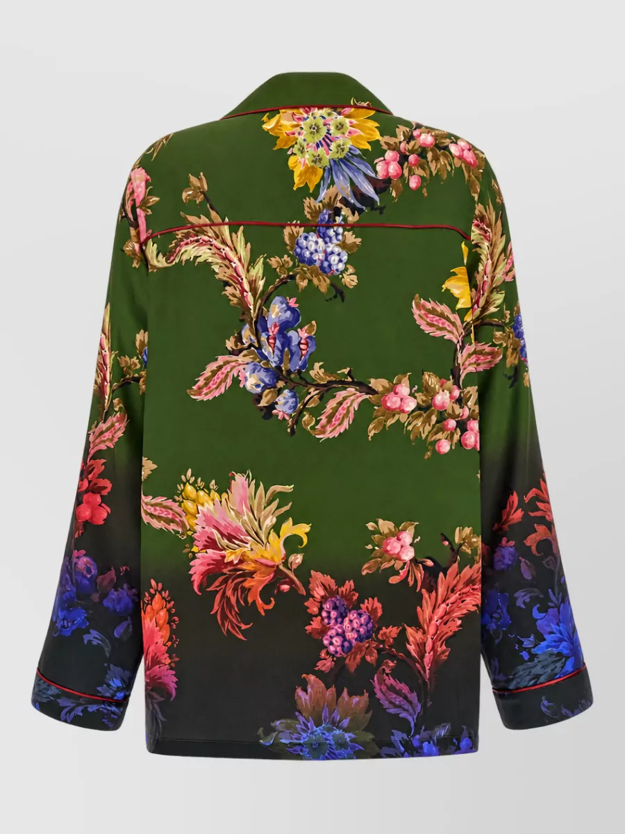 Etro Floral-Print Pajama Shirt