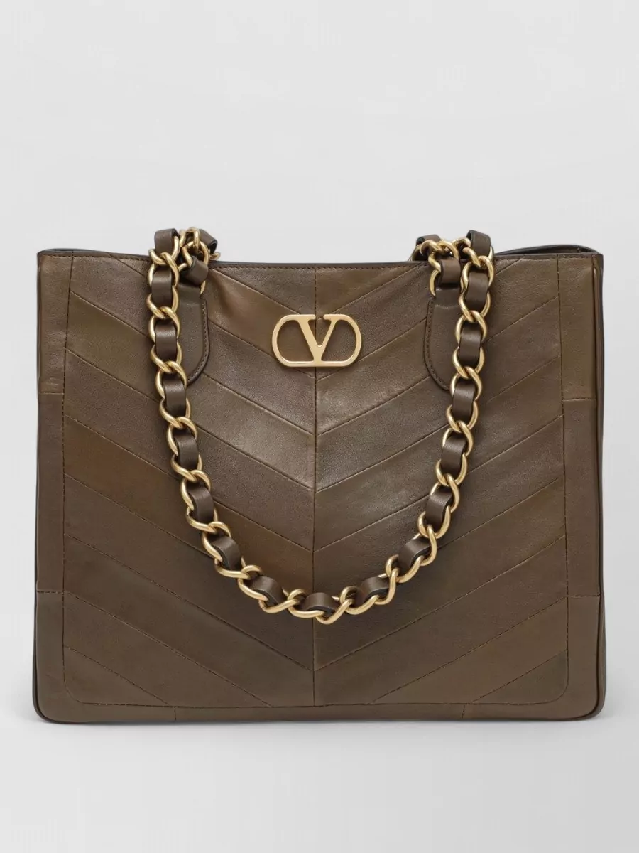 Valentino Garavani Laseine leather tote bag