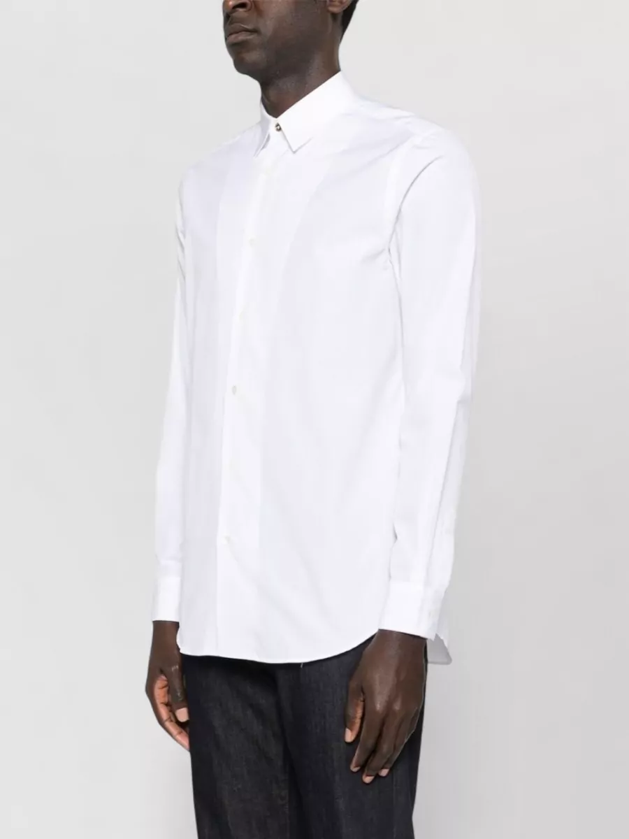 Paul Smith Cotton Shirt Long Sleeves Curved Hem