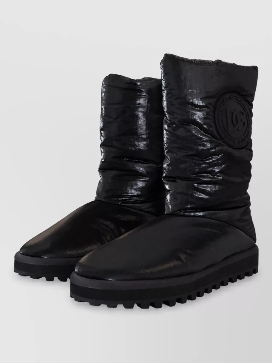 Dolce&Gabbana Quilted Padded Mid Calf Boots