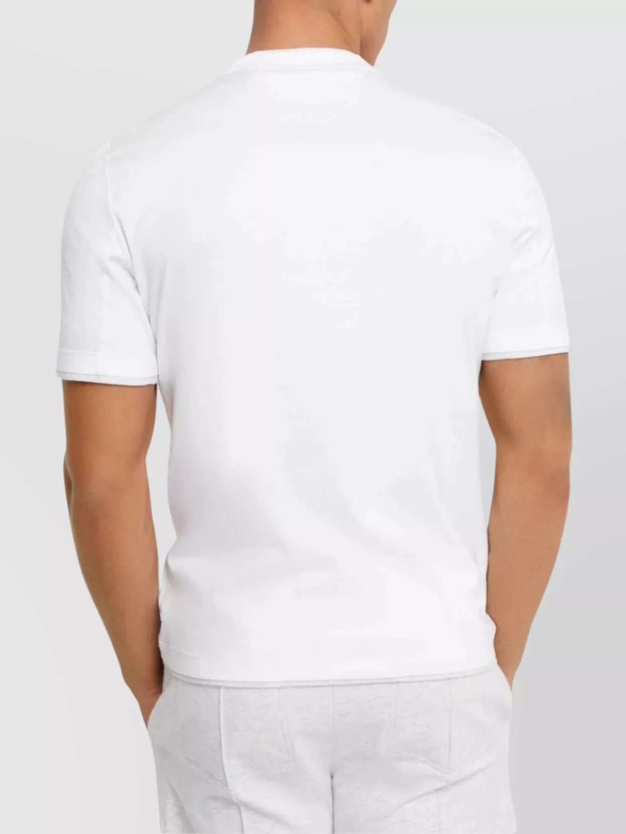 Brunello Cucinelli Crew Neck Double Layered T-Shirt