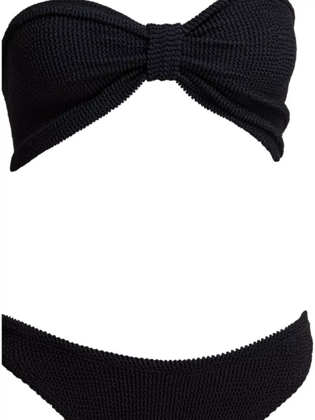 Shop Hunza G Bandeau Top With Bow Detail And High-cut Bottoms