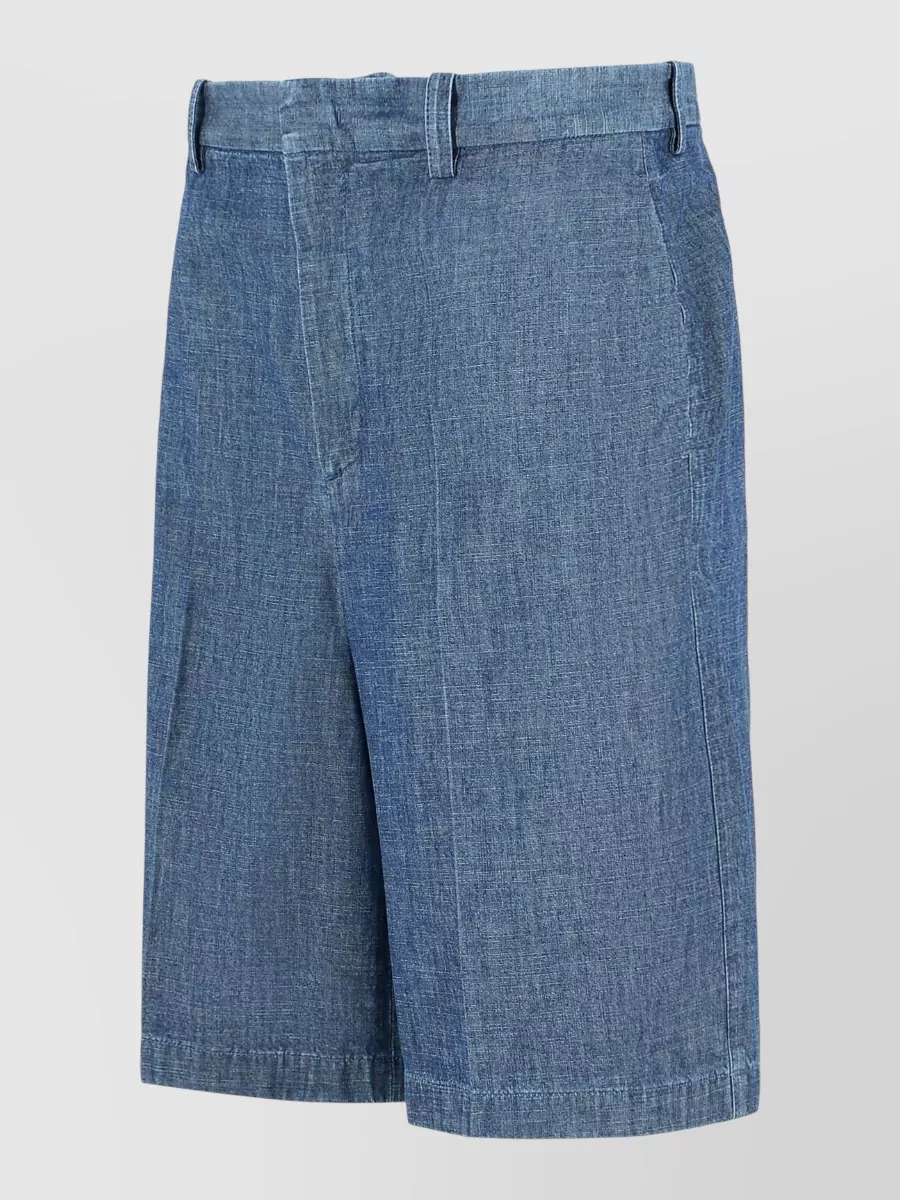 Jil Sander Cotton Bermuda Shorts With Pockets And Loops