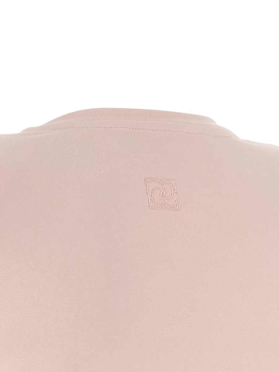 Magda Butrym Re26 01 Crew Neck Knotted T Shirt