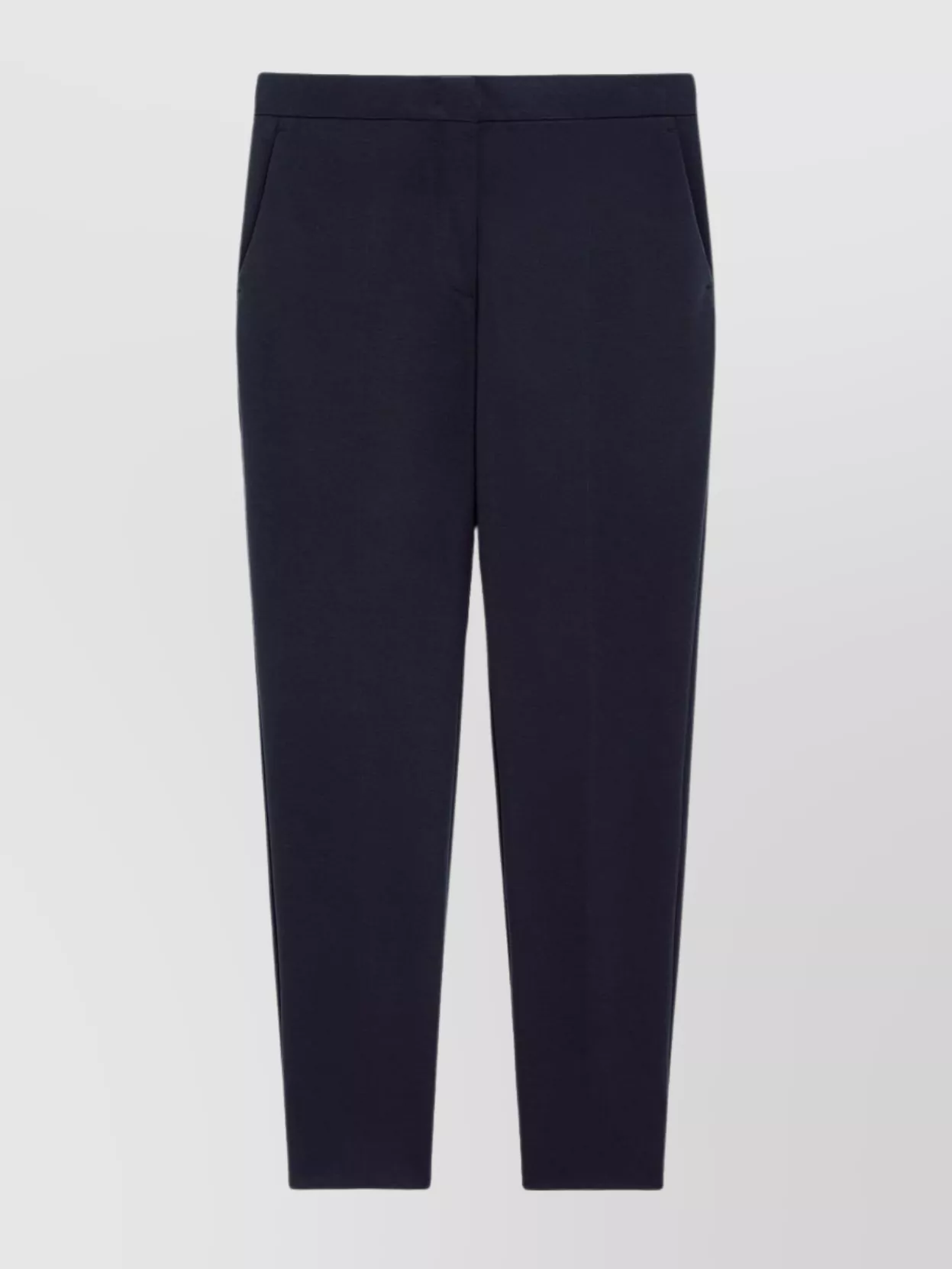 Max Mara Straight Line Double Jersey Trousers With Pockets