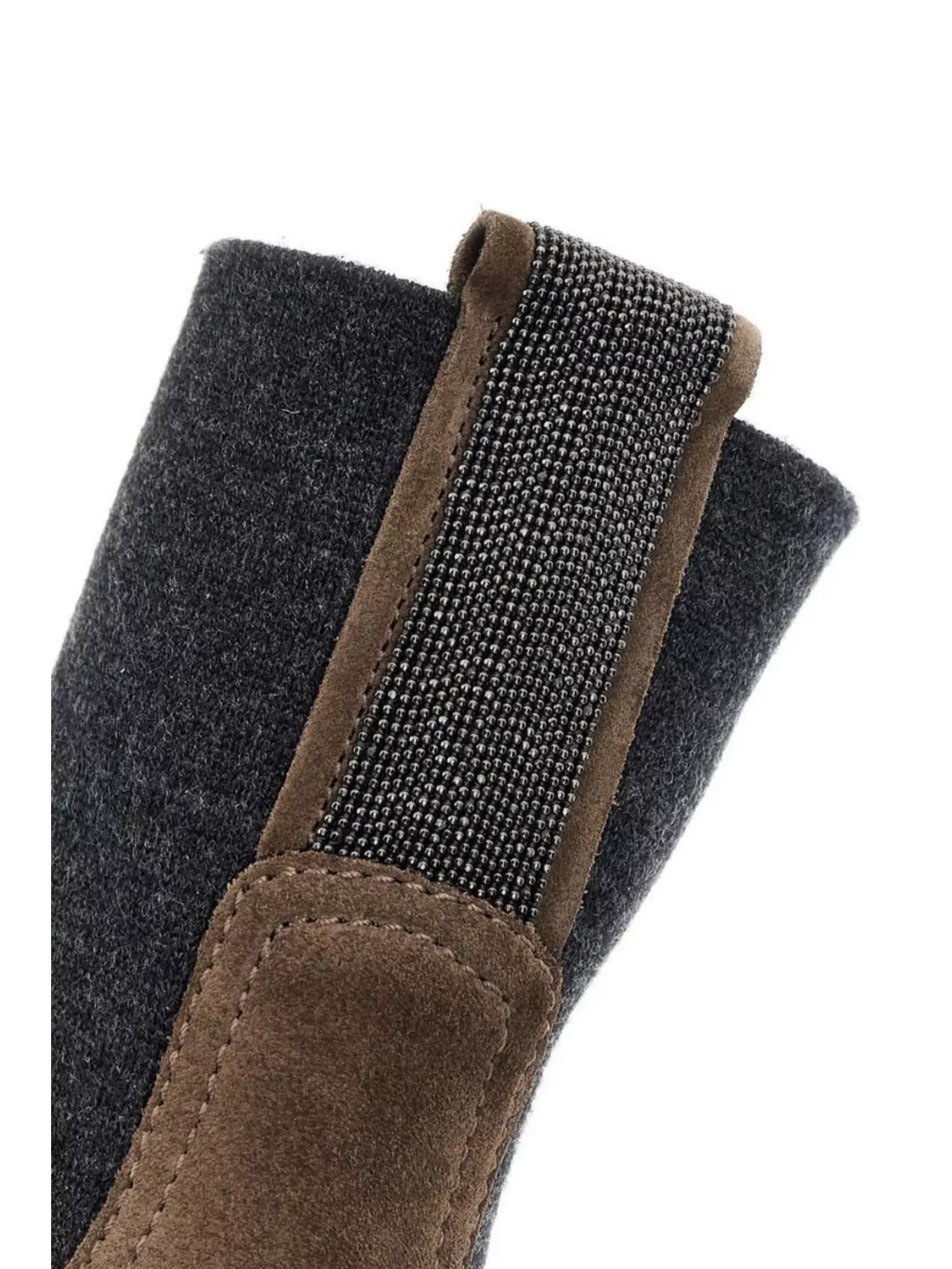 Brunello Cucinelli Ankle Boots Suede Lug Sole