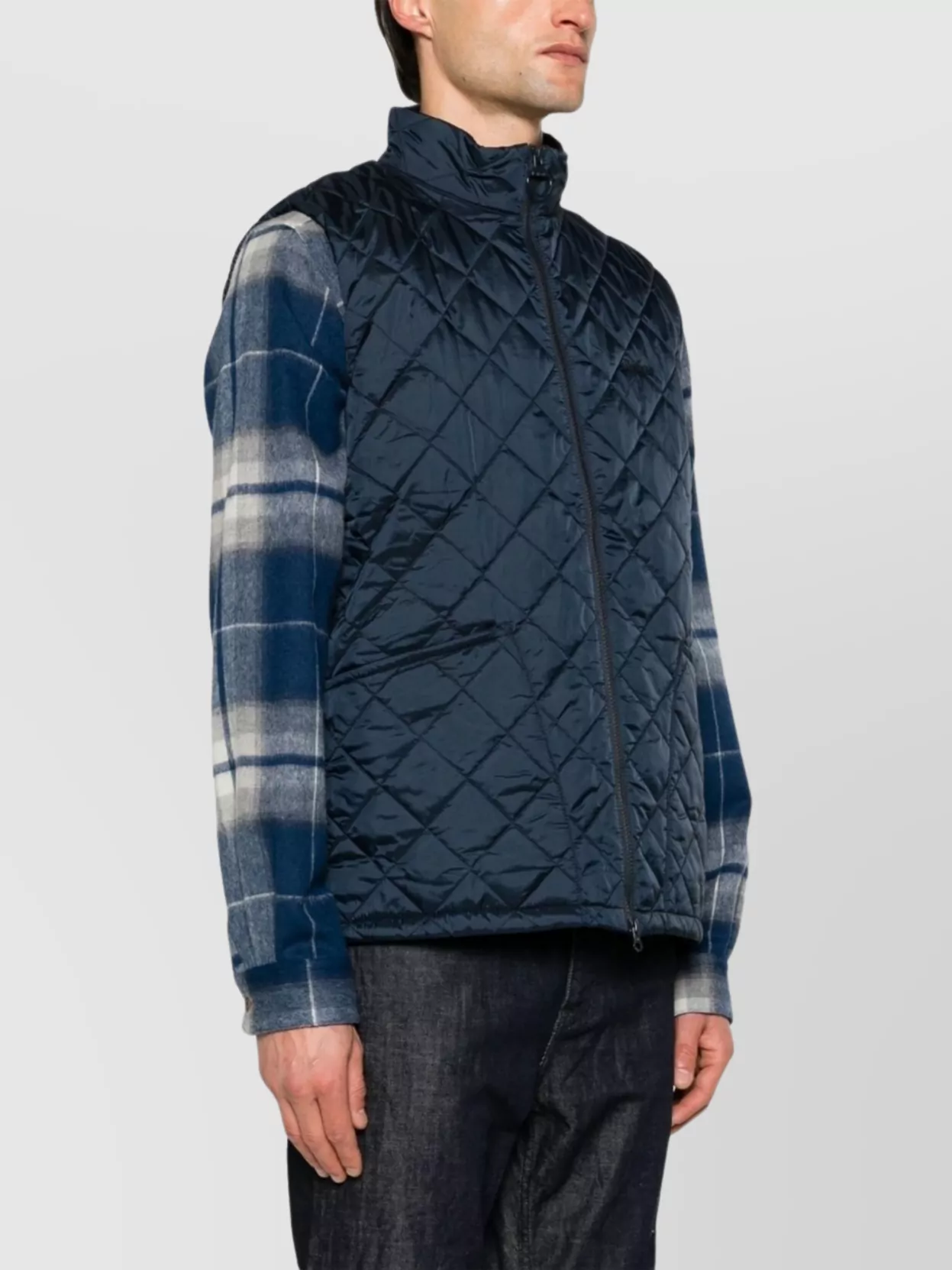 Barbour Quilted High Neck Sleeveless Vest With Pockets