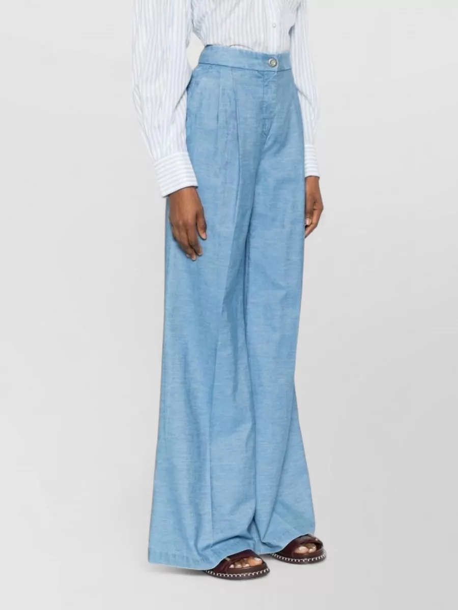 Via Masini 80 High-Rise Pleated Wide-Leg Trousers