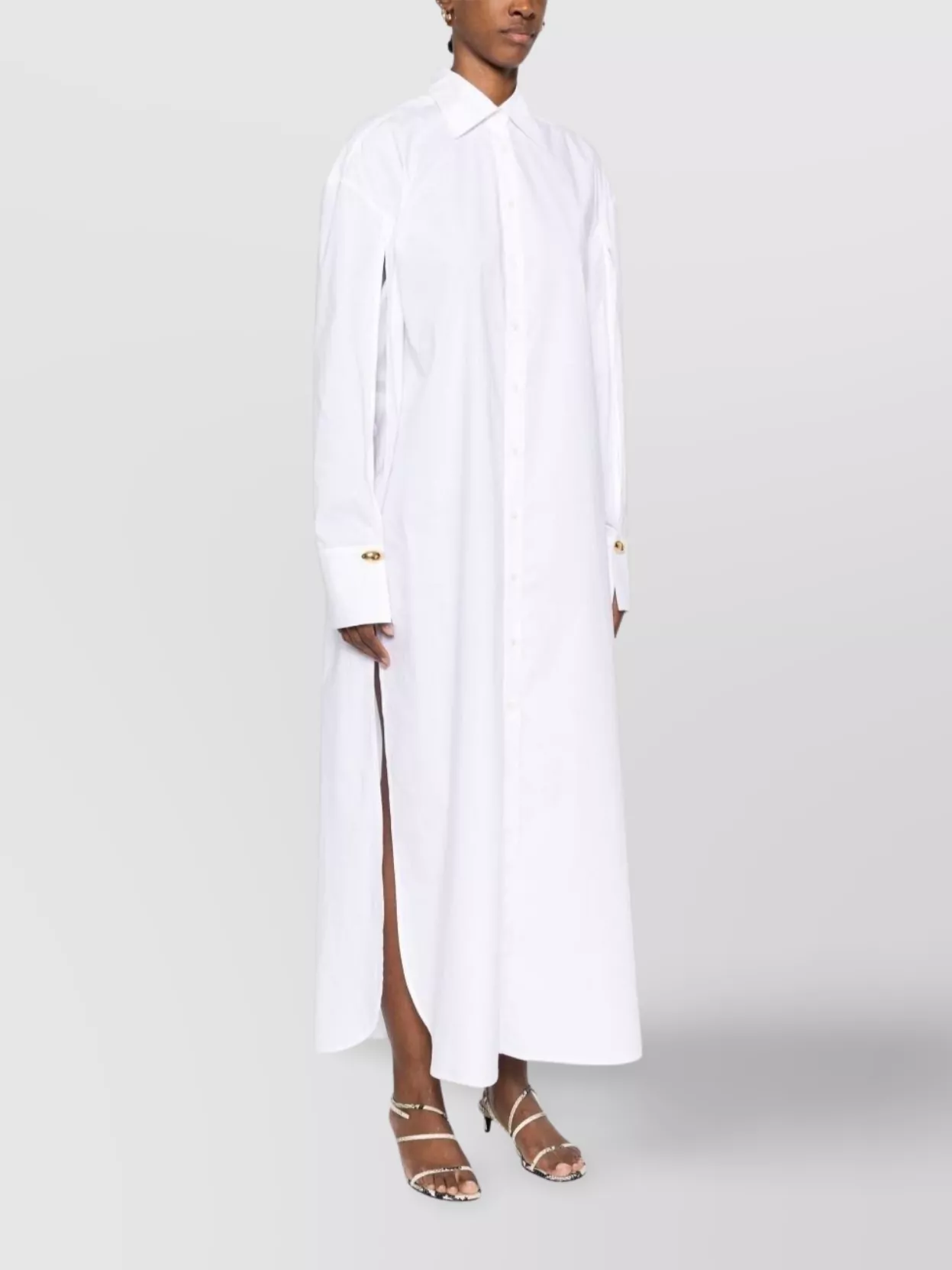 Federica Tosi Open Sleeve Shirt Dress In Canvas