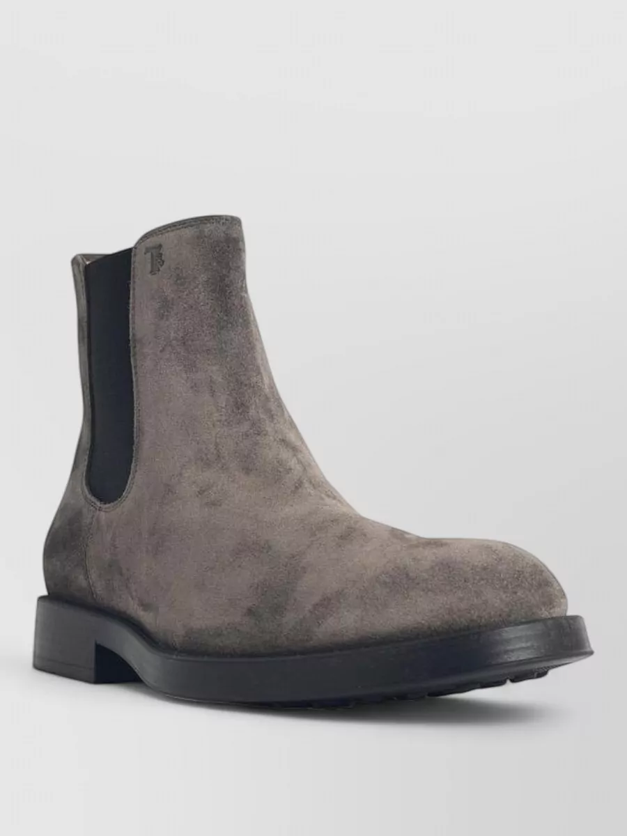 Tod's suede leather chelsea ankle boots