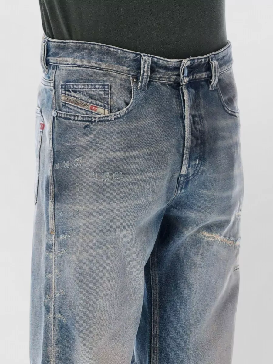 Diesel Denim Mid-Rise Tapered Jeans