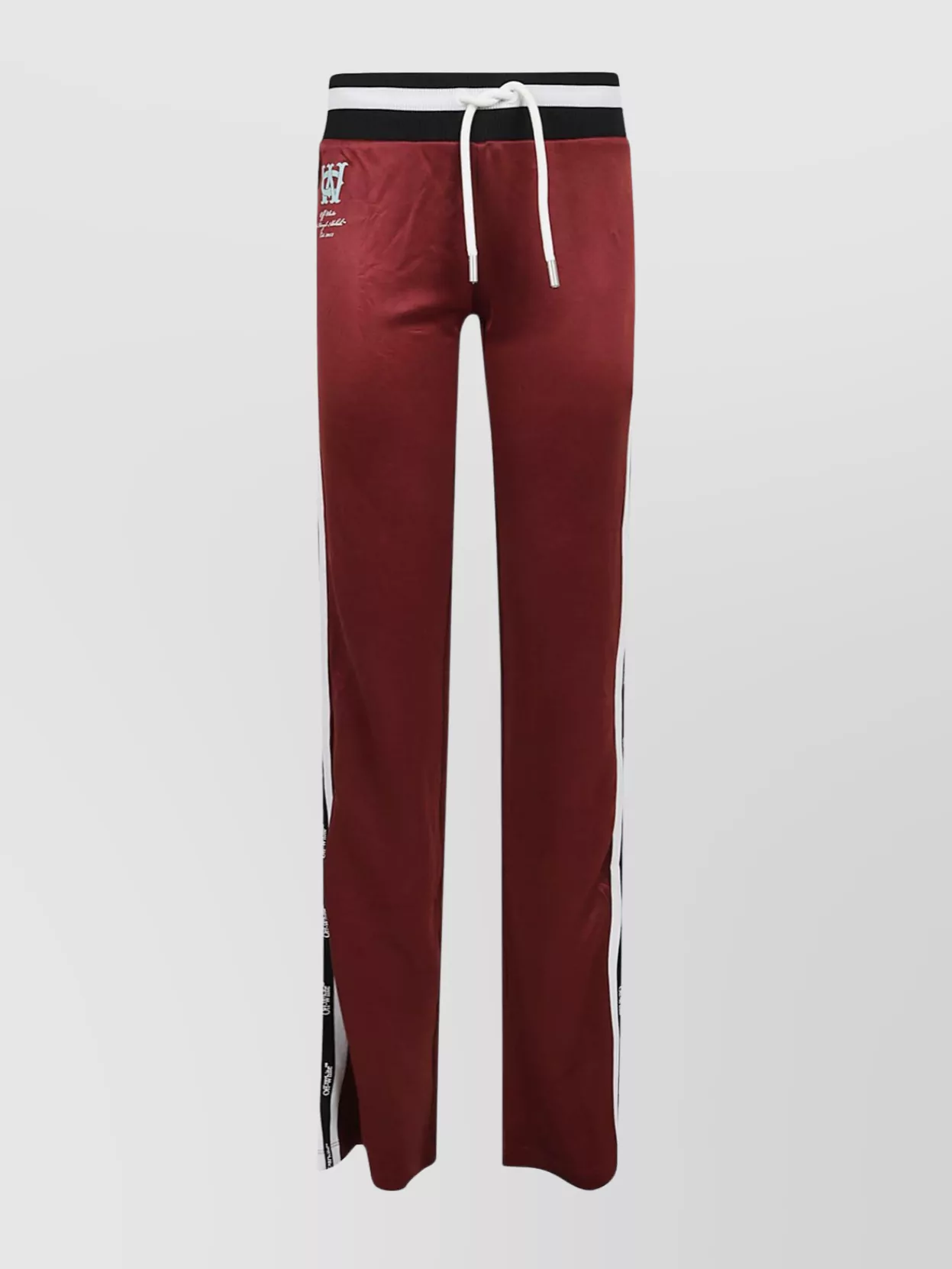 Off-white Slim Fit Track Pants With Side Stripes In Red
