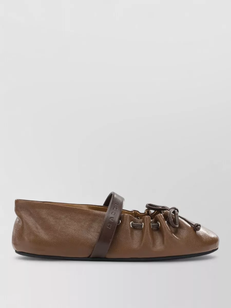 Marni Leather Mary Jane Ballerina Flats