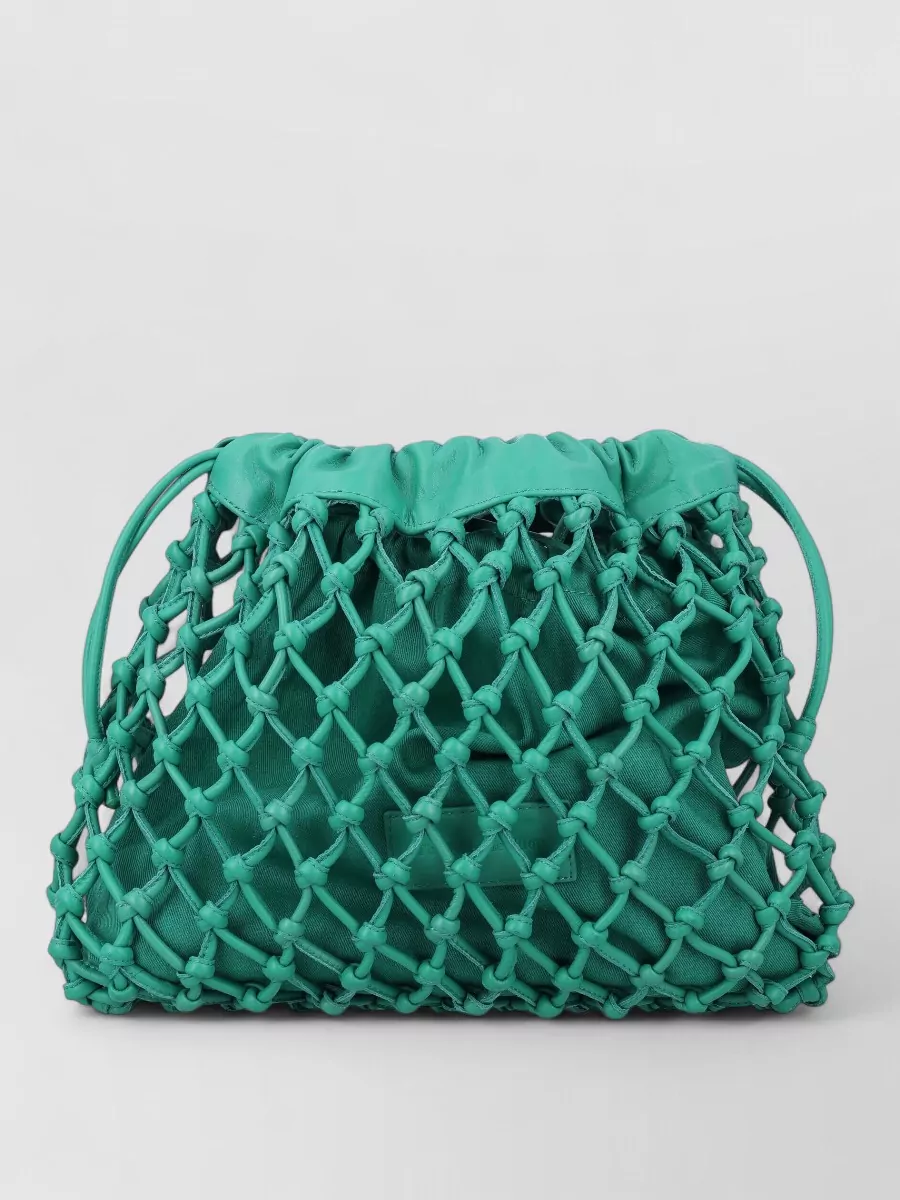 The Frankie Shop Leather Macrame Small Pouch