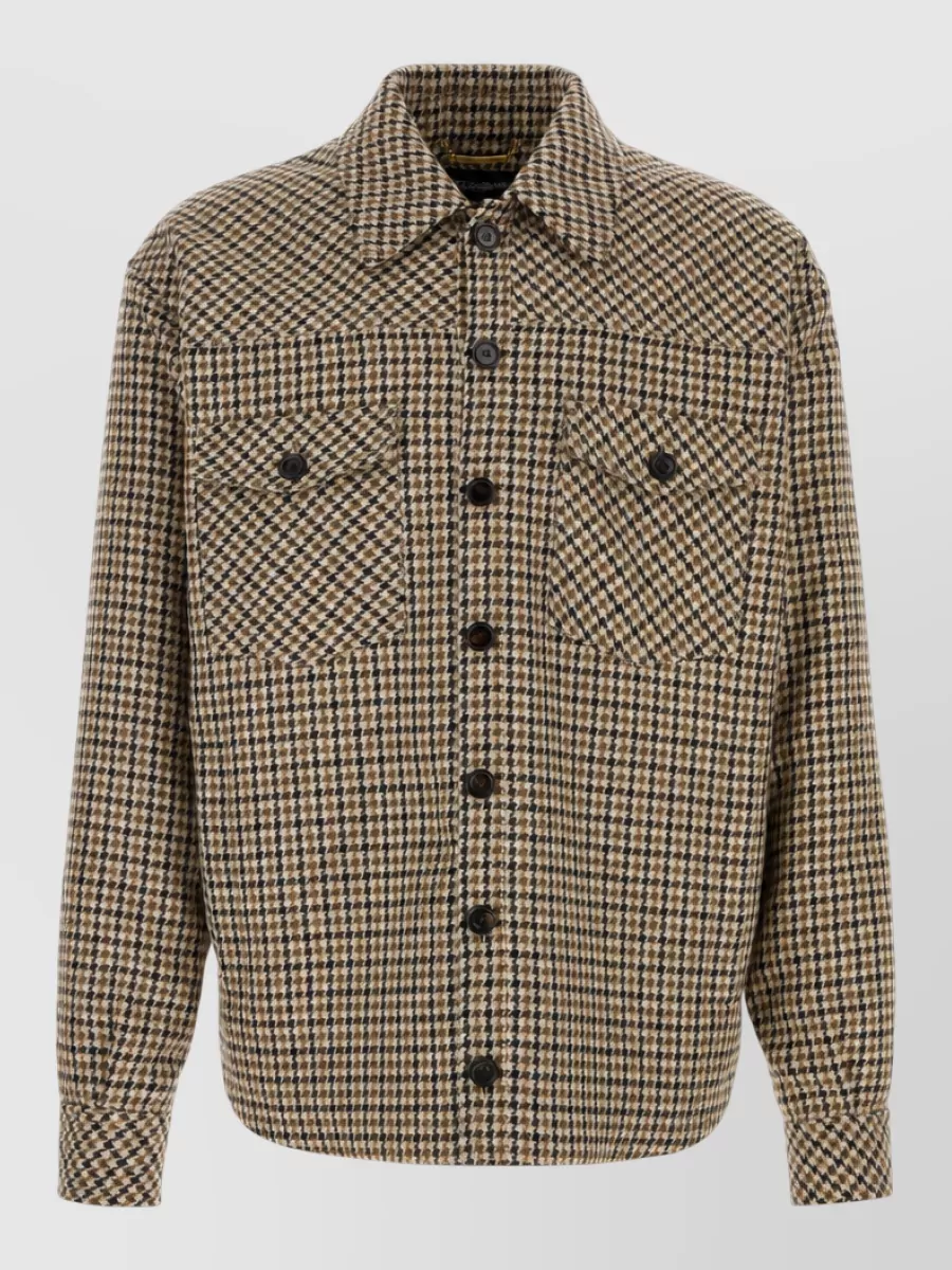 Dolce&Gabbana quilted wool shirt jacket