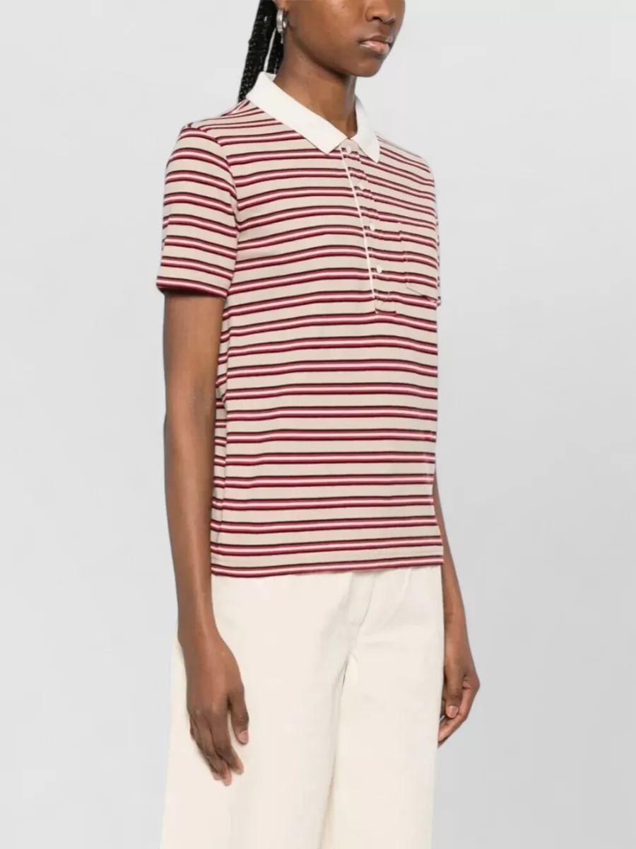 A.p.c. Striped Polo Shirt