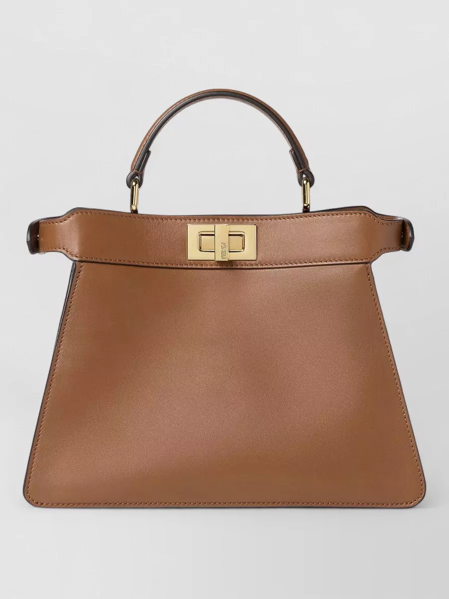 Fendi Peekaboo Calfskin Leather Tote Bag