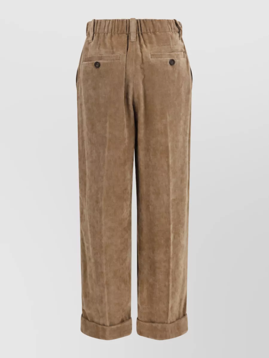 Brunello Cucinelli cashmere-blend ankle-length tailored trousers