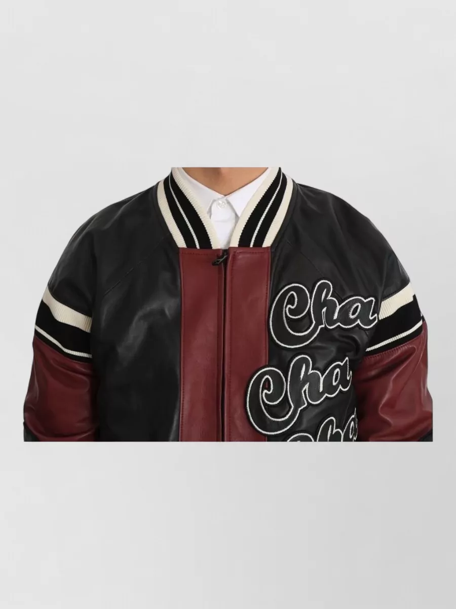 Dolce&Gabbana Leather Bomber Jacket