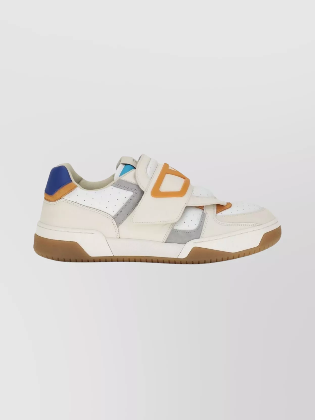 Valentino Garavani Panelled Leather Sneakers Round Toe Design