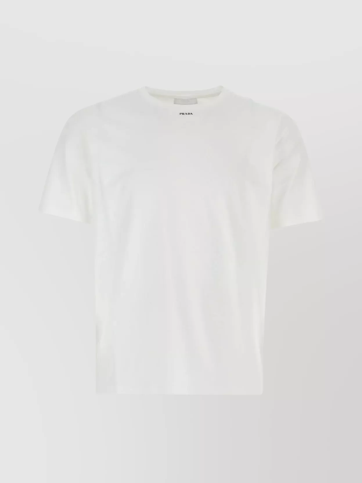 Shop Prada Cotton Crew-neck T-shirt Stretch