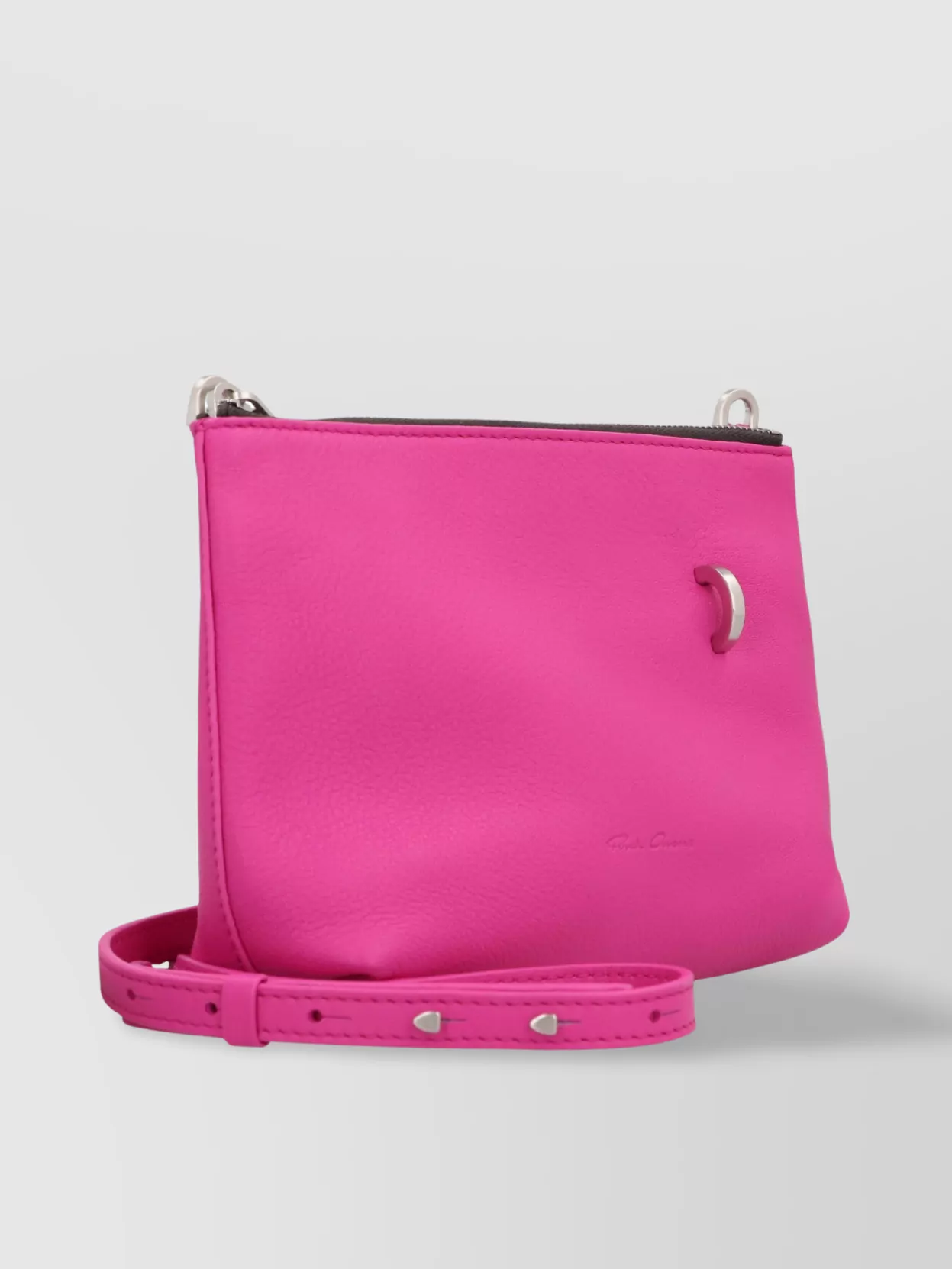 Rick Owens Mini Leather Shoulder Bag With Adjustable Strap