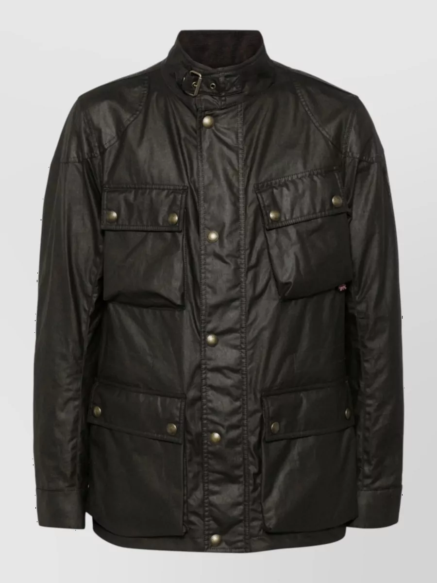 Belstaff waxed cotton single-breasted jacket