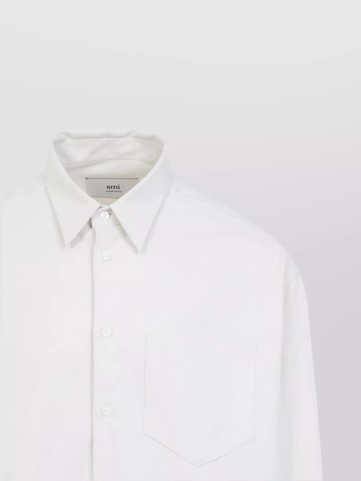 Ami Paris Embossed Cotton Shirt Boxy Fit