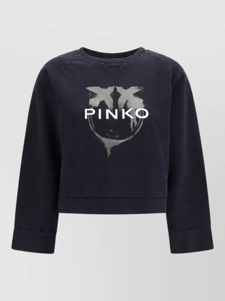 Pinko cotton logo print sweatshirt