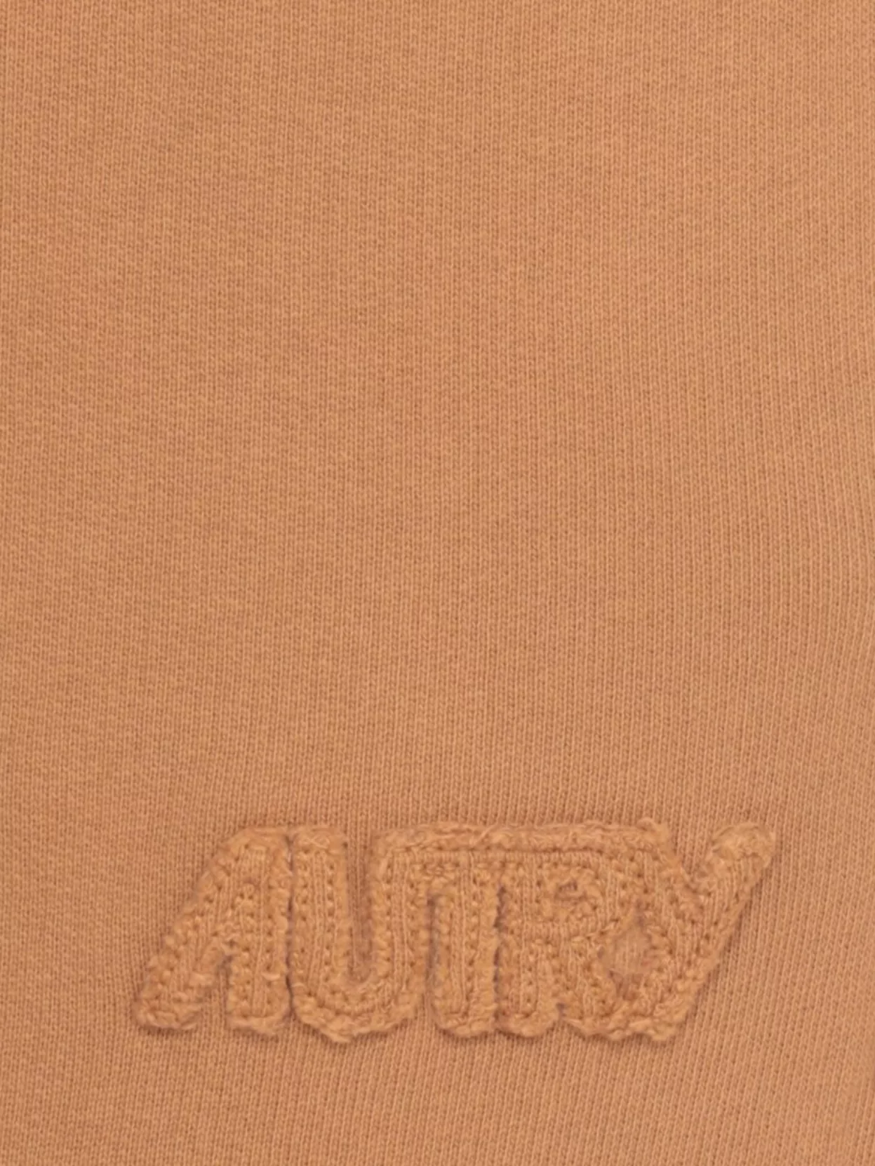 Autry Walnut Cotton Sweatpants With Applique Logo And Adjustable Waistband In Brown