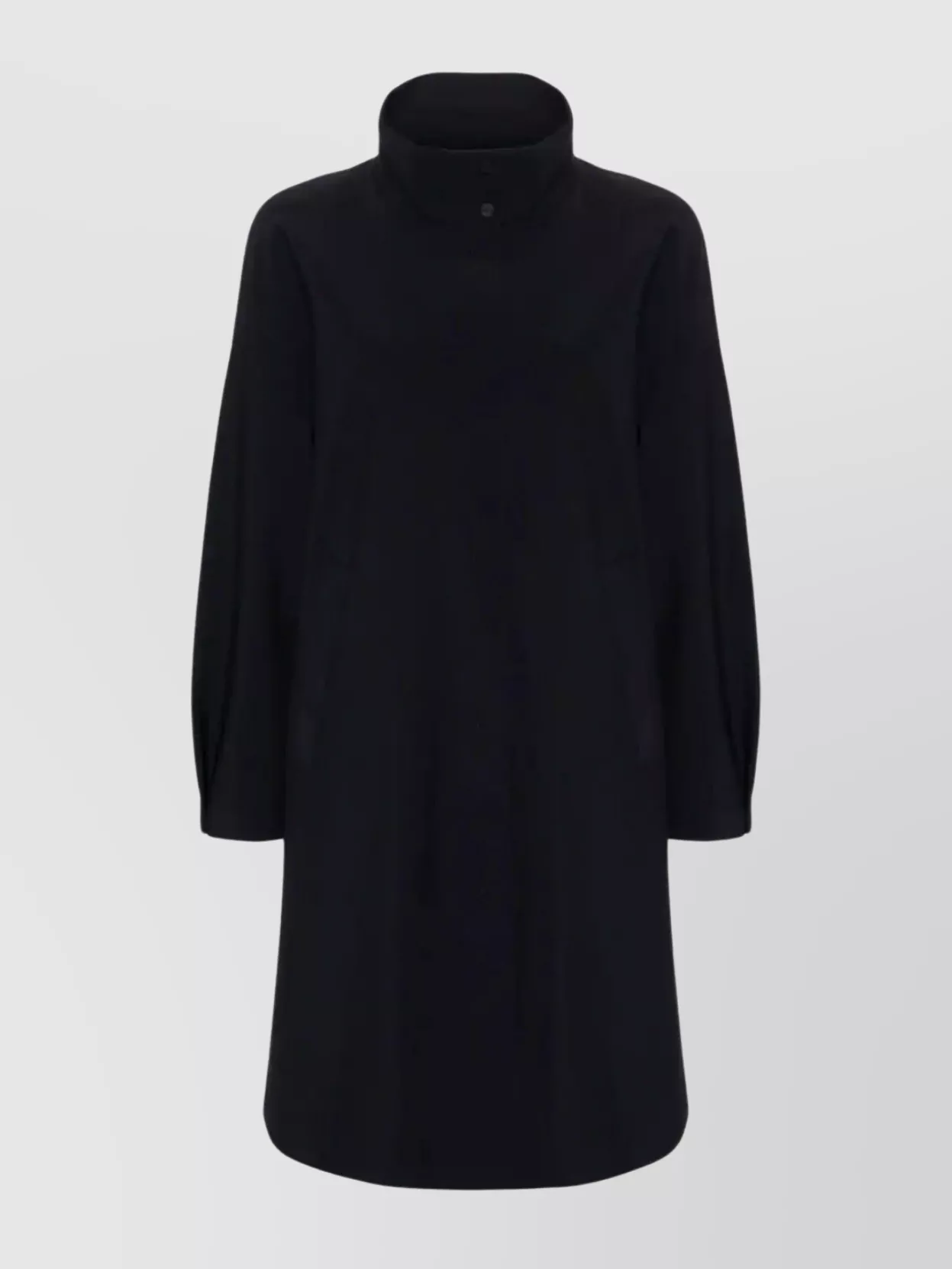 Herno Press-stud Single-breasted Coat In Blue