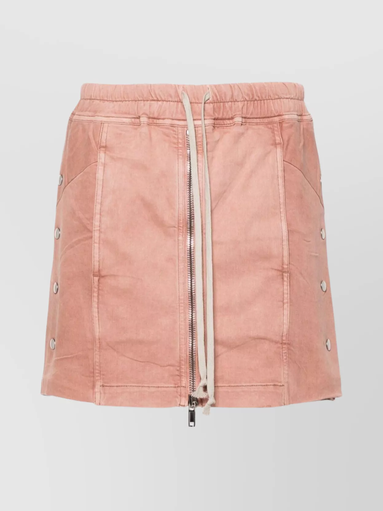 Shop Rick Owens Drkshdw Mini Skirt With Elastic Waistband And Side Button