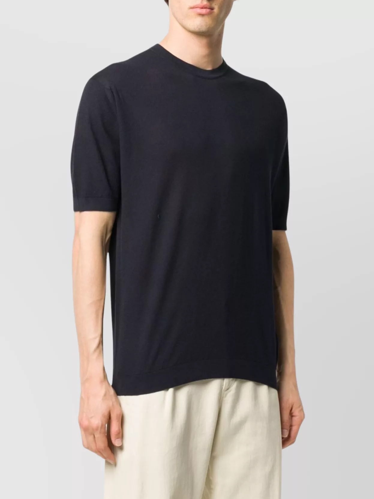 John Smedley Park Pique Knit Crew Neck T-Shirt