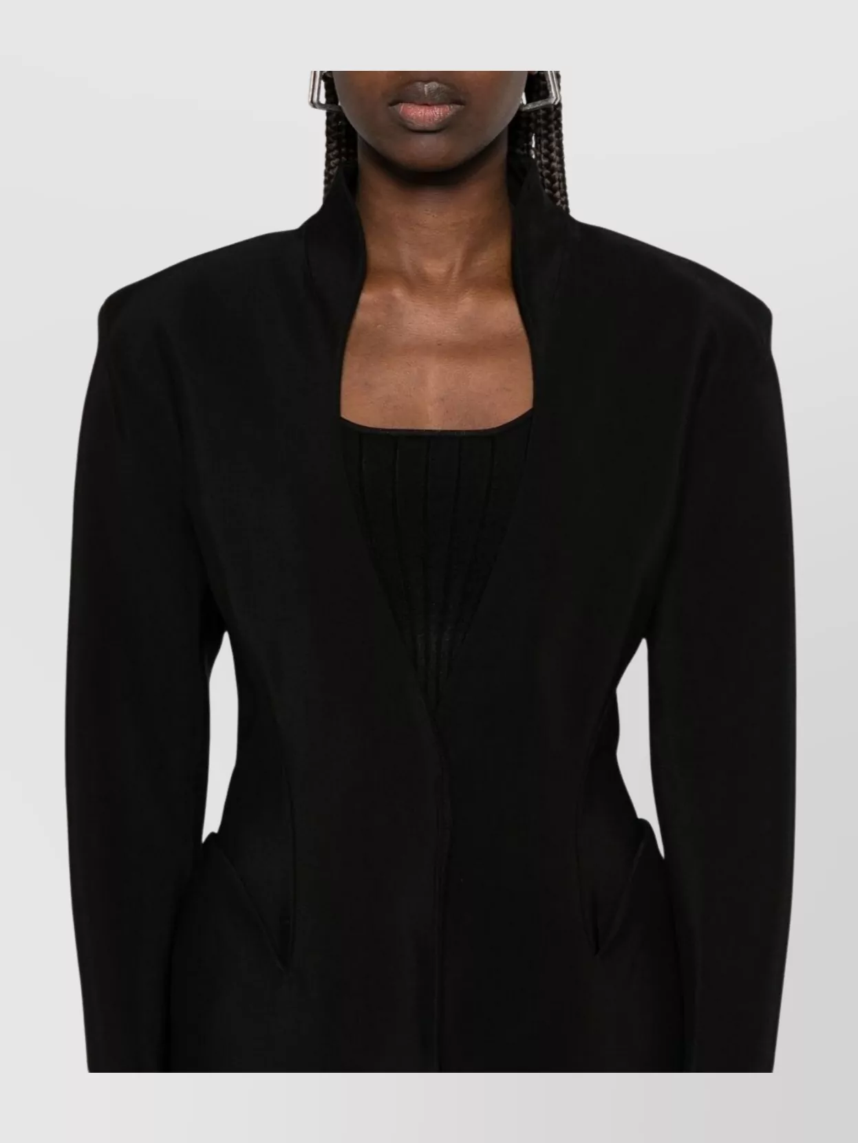 Mugler Tailored Jacket With Structured Shoulders