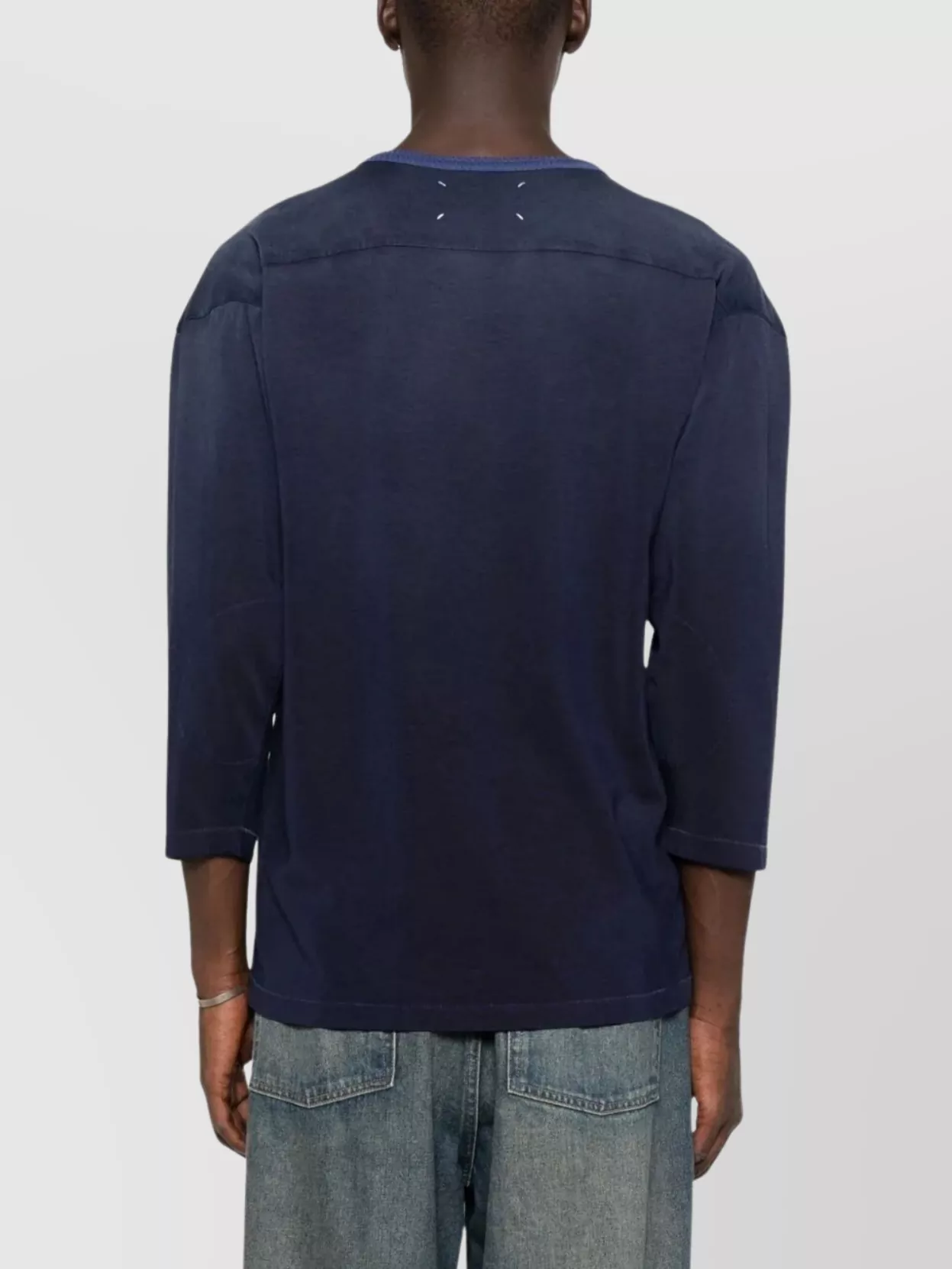Maison Margiela Graphic Football Print V-Neck T-Shirt