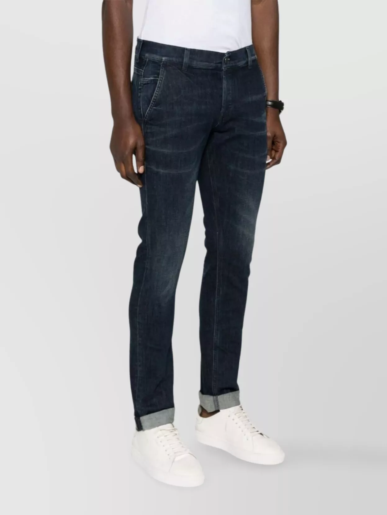 Dondup Konor Jeans With Pockets And Loops In Black