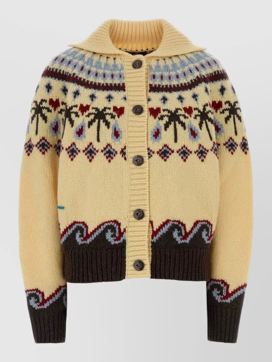 Alanui Embroidered Wool Cardigan